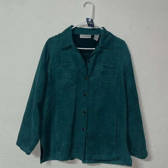 Draper’s & Damons jacket lightweight textured button down size large jacket - Picture 1 of 10